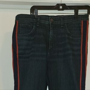 Veronica Beard Blue Jeans with Red Stripe SIZE 15 / 34 Waist NWT